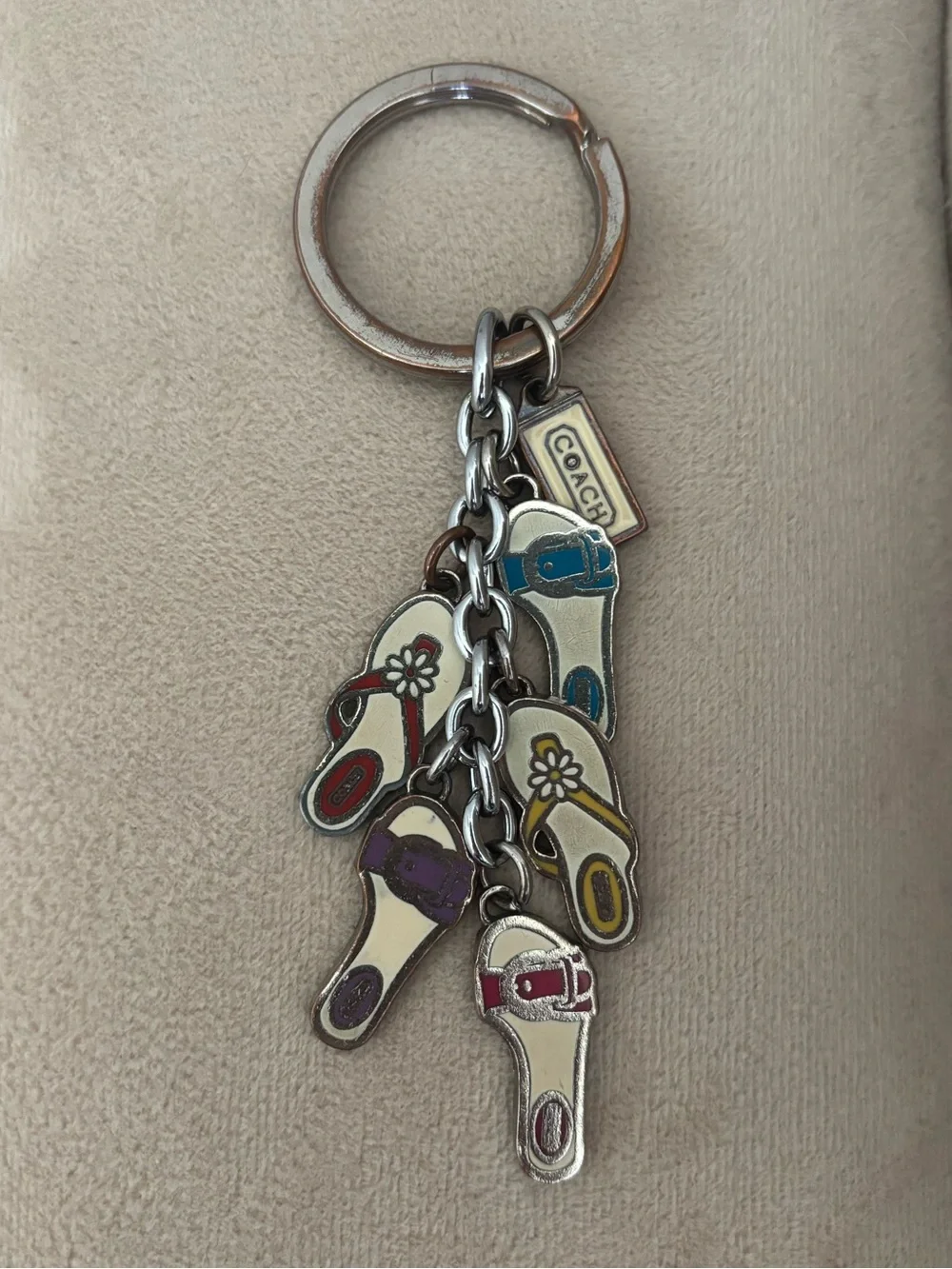 Vintage Coach Flip Flop Keyring